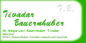 tivadar bauernhuber business card